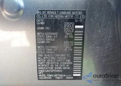 2018 Nissan Rogue Sv из США, поврежденный, VIN KNMAT2MT3JP513800